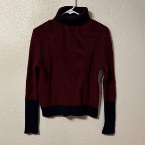 La Ligne Cashmere Ribbed Colorblock Turtleneck Sweater XS